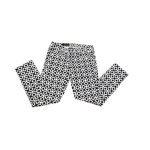 J. Crew Navy and White Geometric Pants Pre loved. Size 26 low rise.